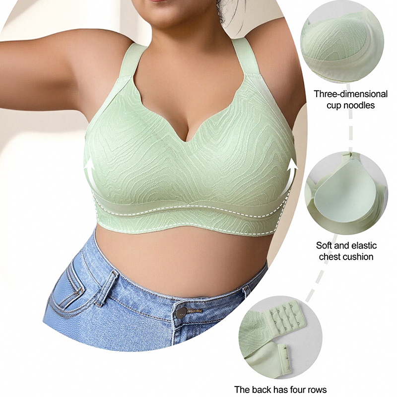 Large Size Full Cup Wireless Comfort Jelly Bonded Bra